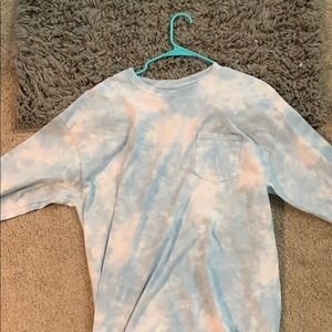 Long Sleeve Blue Tie-Dye Shirt from Tj Maxx
